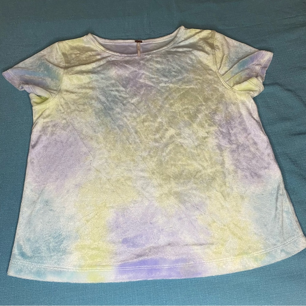 Free people bright eyes tie dye top women’s size large
